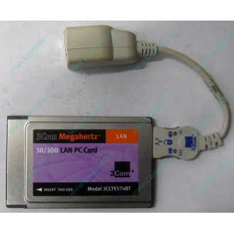 Сетевая карта для ноутбука 3COM Mehahertz 3CCFE574BT (PCMCIA) - Киров